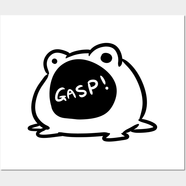 Gasp Frog Wall Art by Jossly_Draws